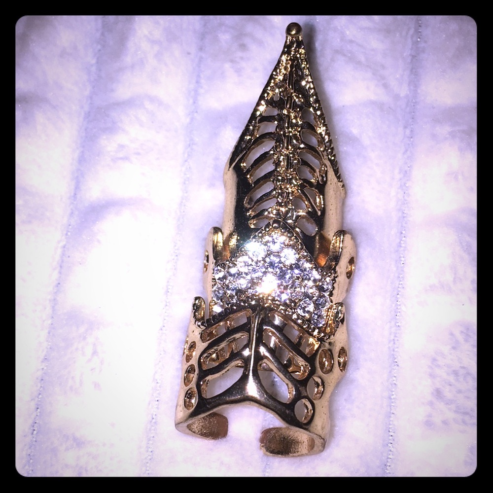 Gold knight ring.